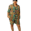 Women's African Print Two-Piece Shorts Set